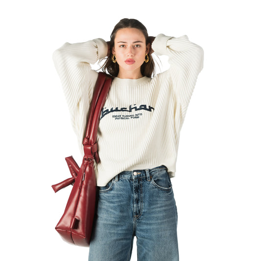 Rib Stitch Knit - White