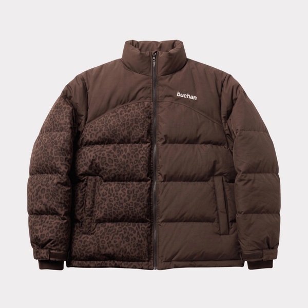 Water Reactive Cheetah Puffer in Brown