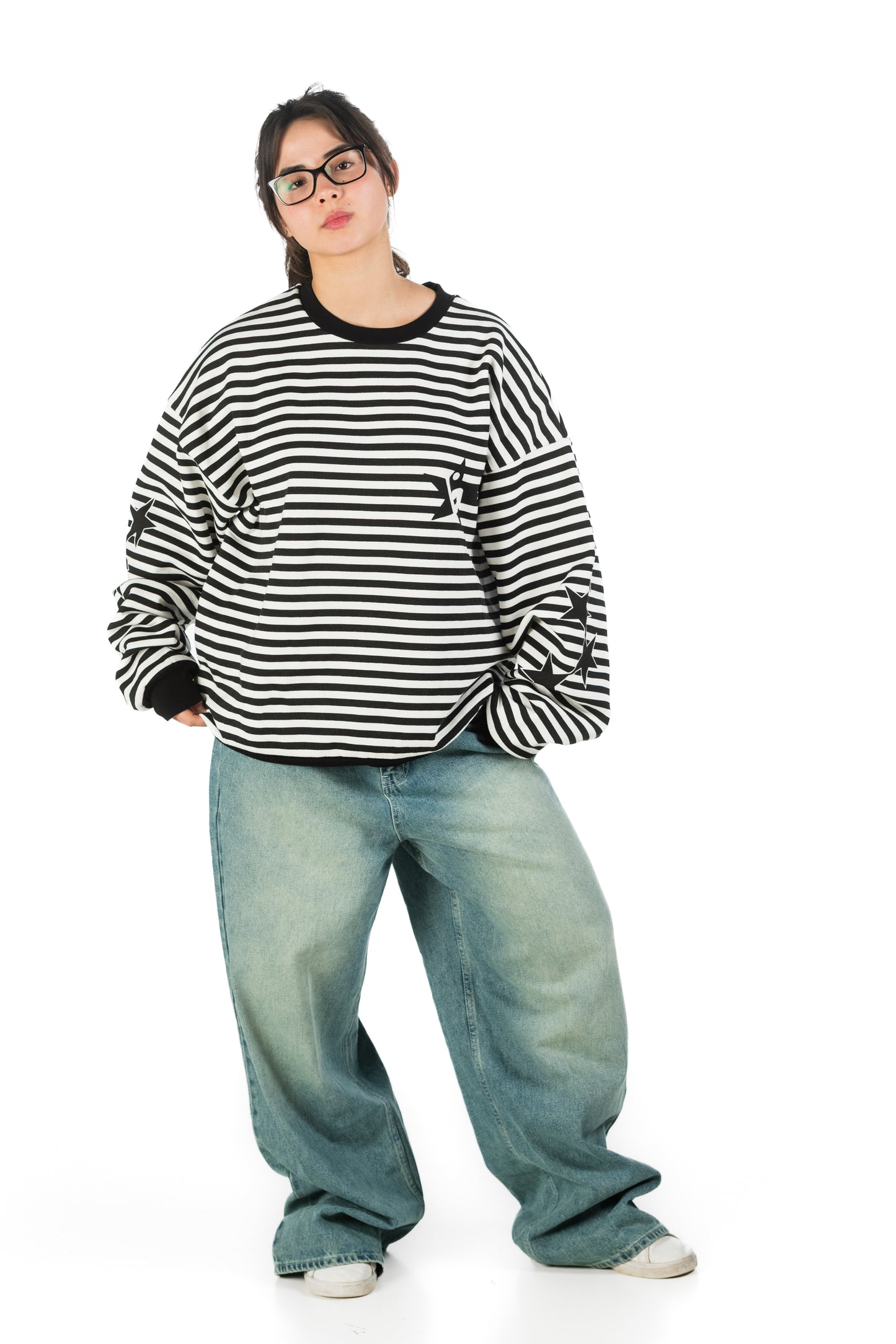 Star Striped Crewneck