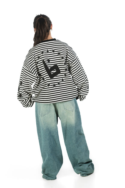Star Striped Crewneck