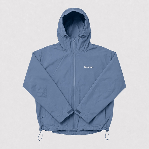Water Reactive Cheetah Rain Jacket in Blue