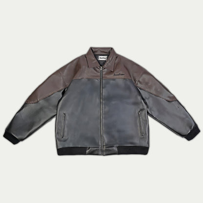 Leather Jacket - Black/Brown