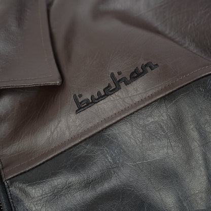 Leather Jacket - Black/Brown