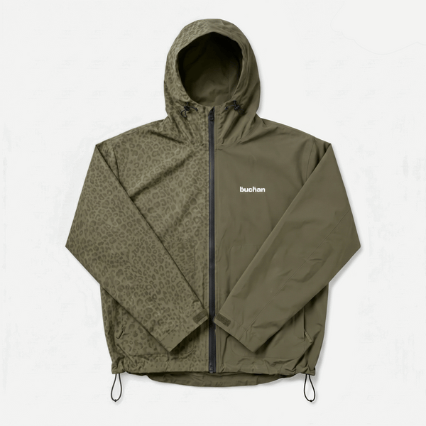 Water Reactive Cheetah Rain Jacket - Green – Buchan