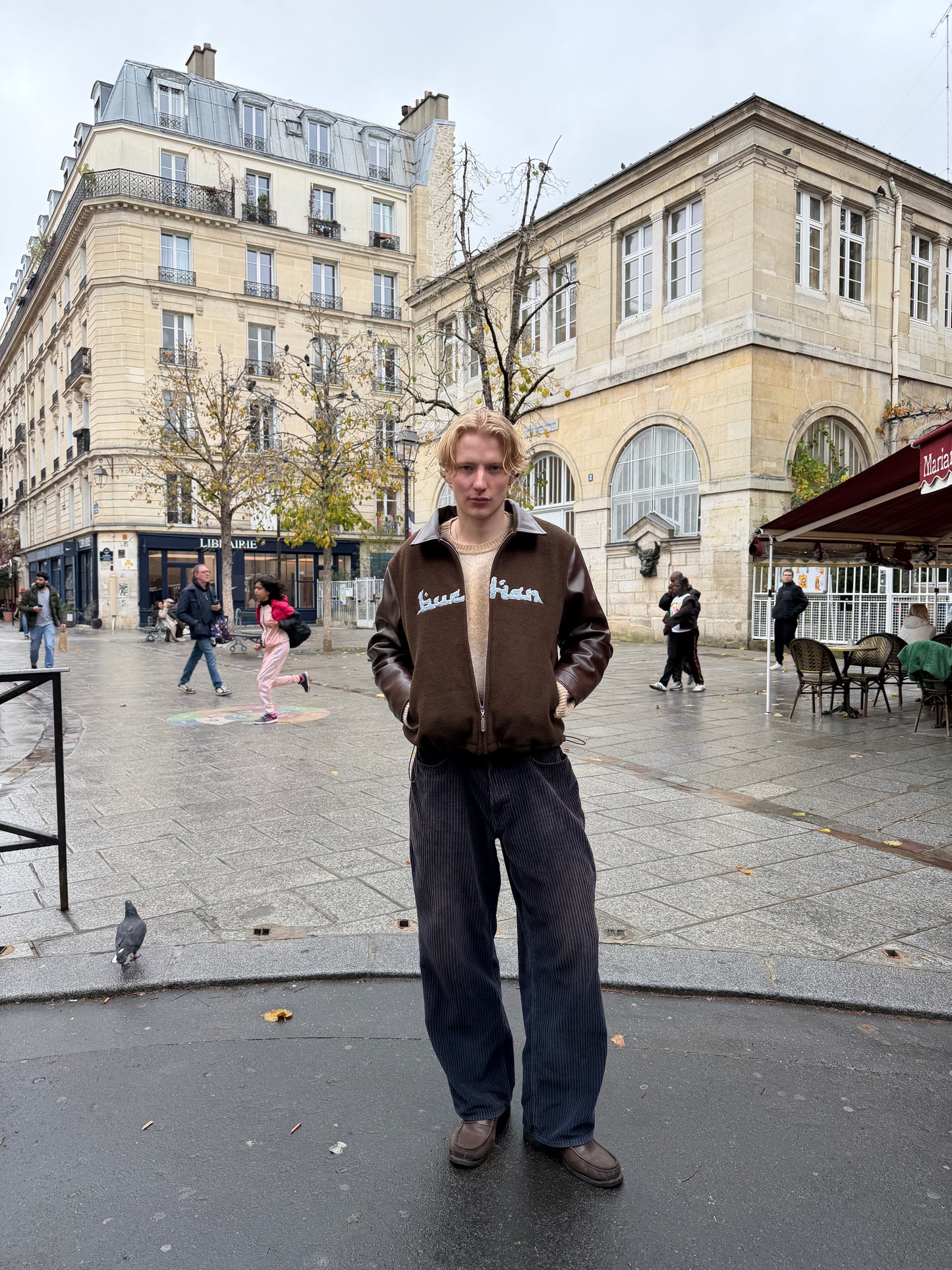 Varsity Wind Jacket - Brown