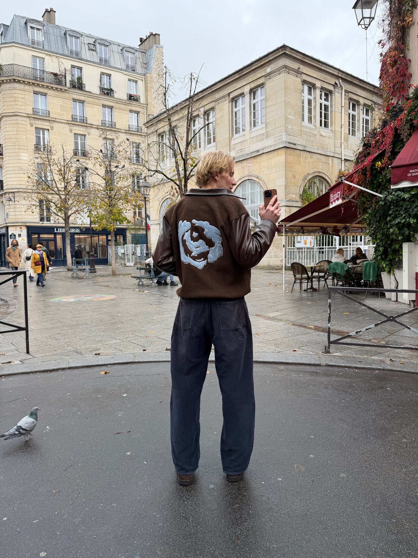 Varsity Wind Jacket - Brown