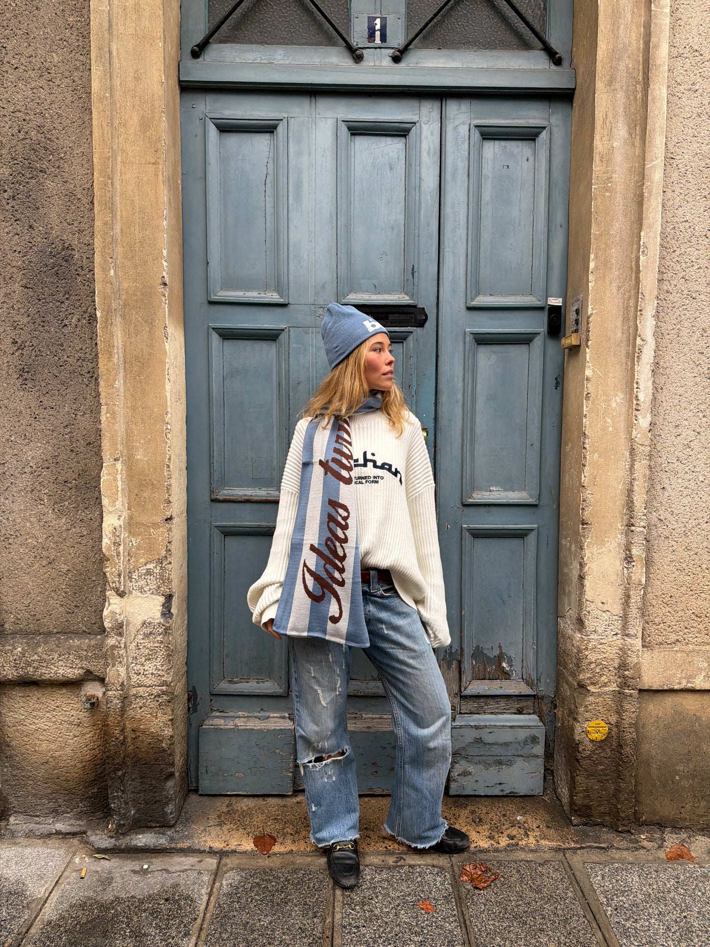 Rib Stitch Knit - White