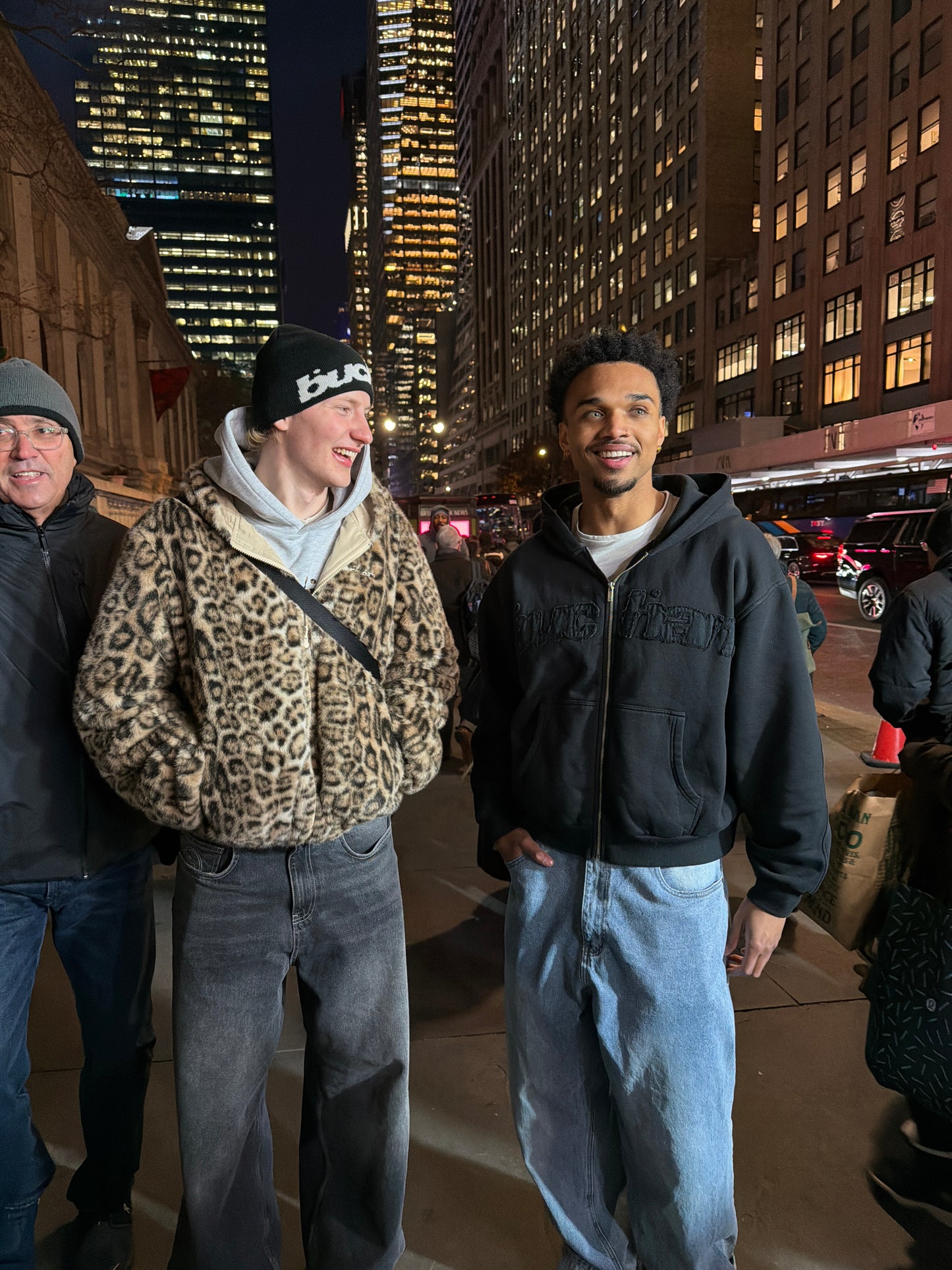 Distressed Big Logo Zip - Black