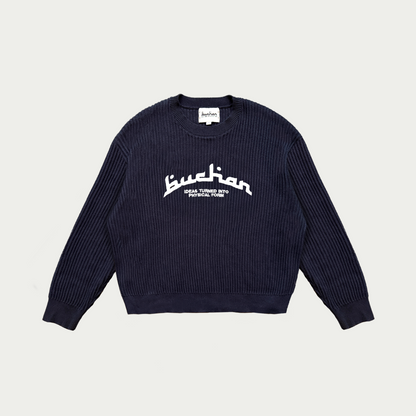Rib Stitch Knit - Navy