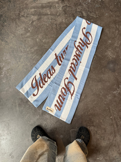 Quote Scarf - Blue/White