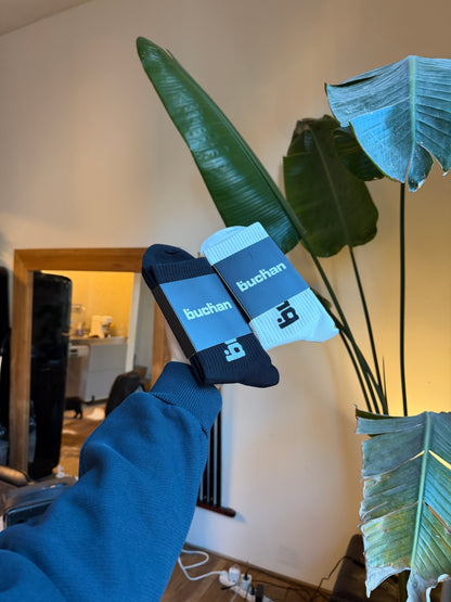 Buchan Big Logo Socks - White