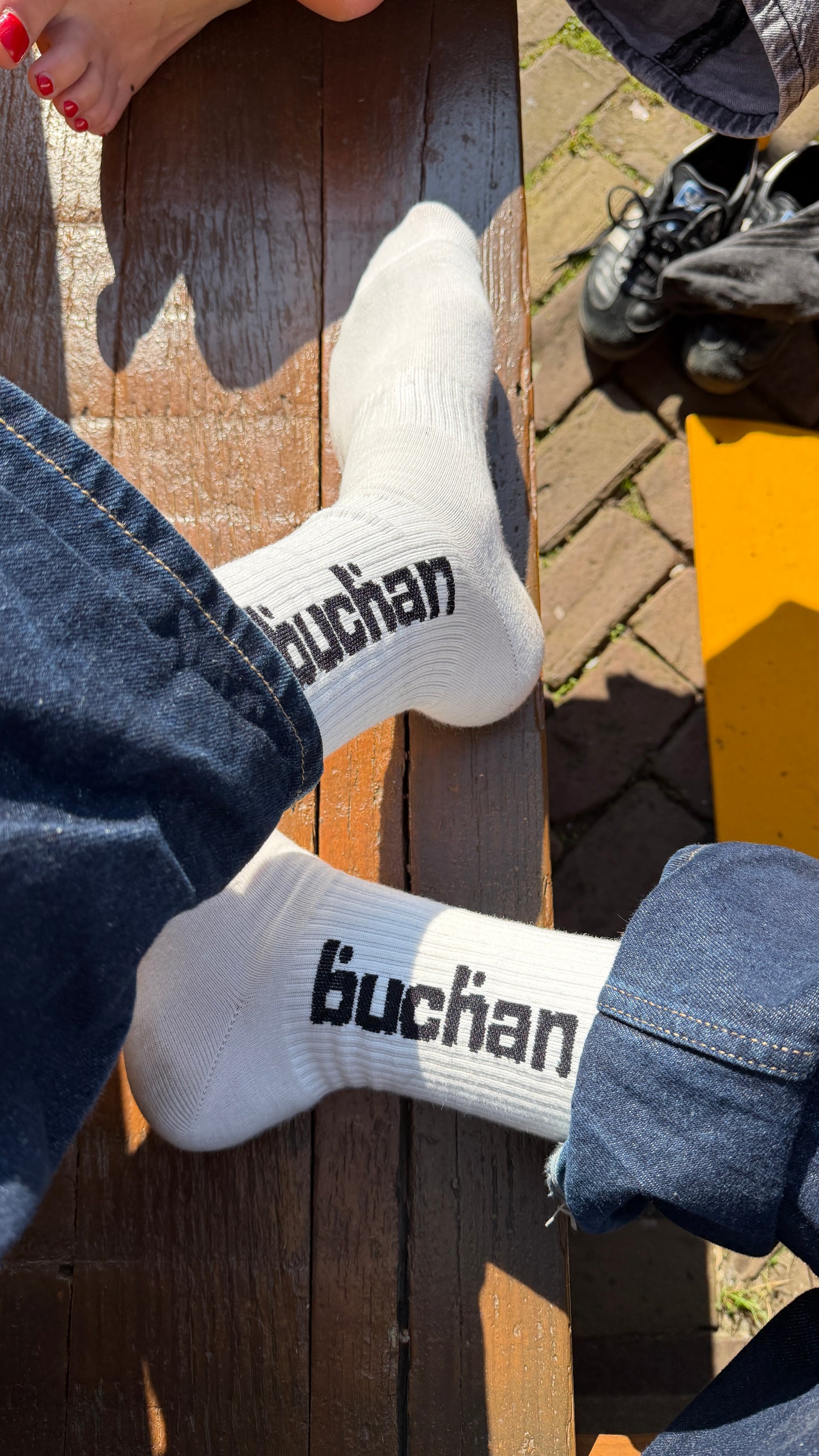 Buchan Big Logo Socks - White