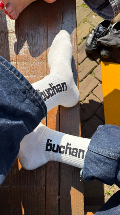 Buchan Big Logo Socks - White