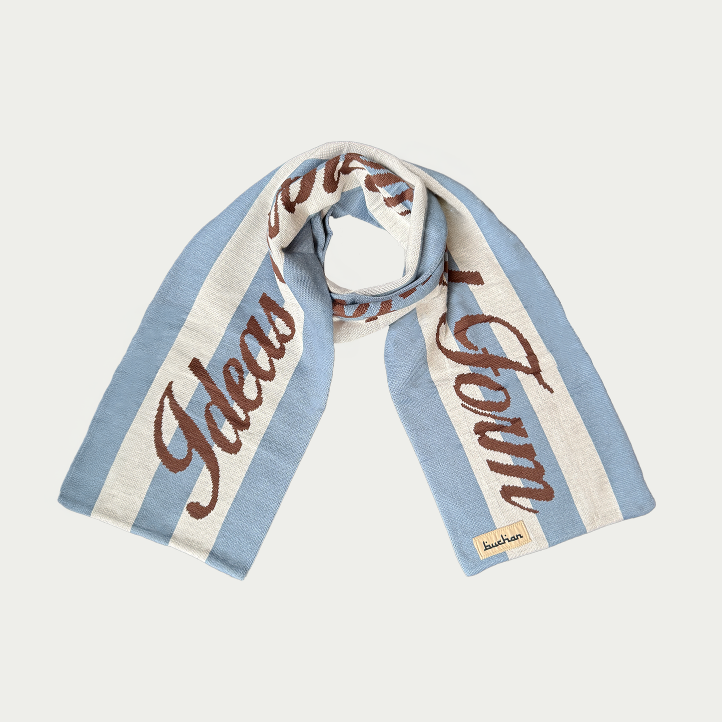 Quote Scarf - Blue/White