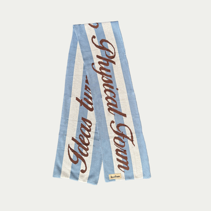 Quote Scarf - Blue/White