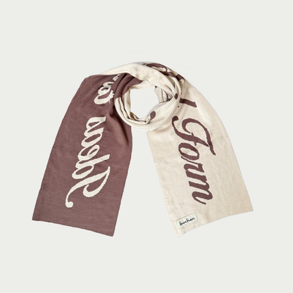 Quote Scarf - Brown