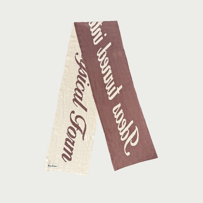 Quote Scarf - Brown