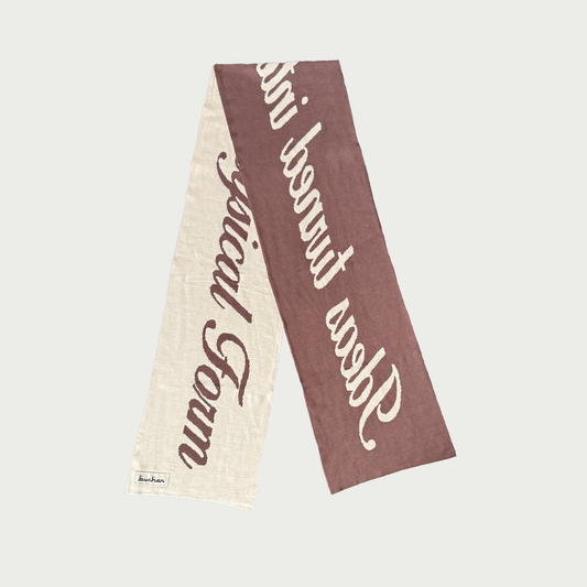 Quote Scarf - Brown