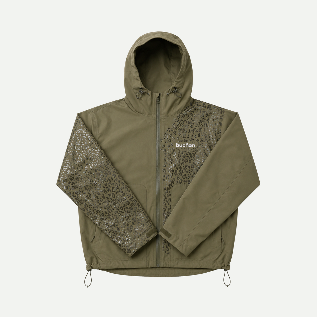 Water Reactive Cheetah Rain Jacket - Black – Buchan