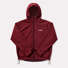 Water Reactive Cheetah Rain Jacket in Burgundy