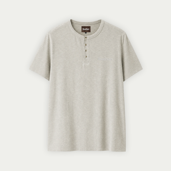Henley T-Shirt in Light Beige