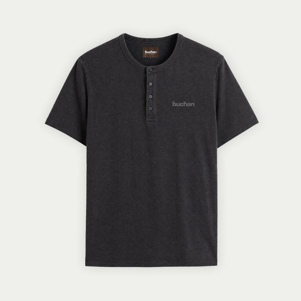 Henley T-Shirt in Black