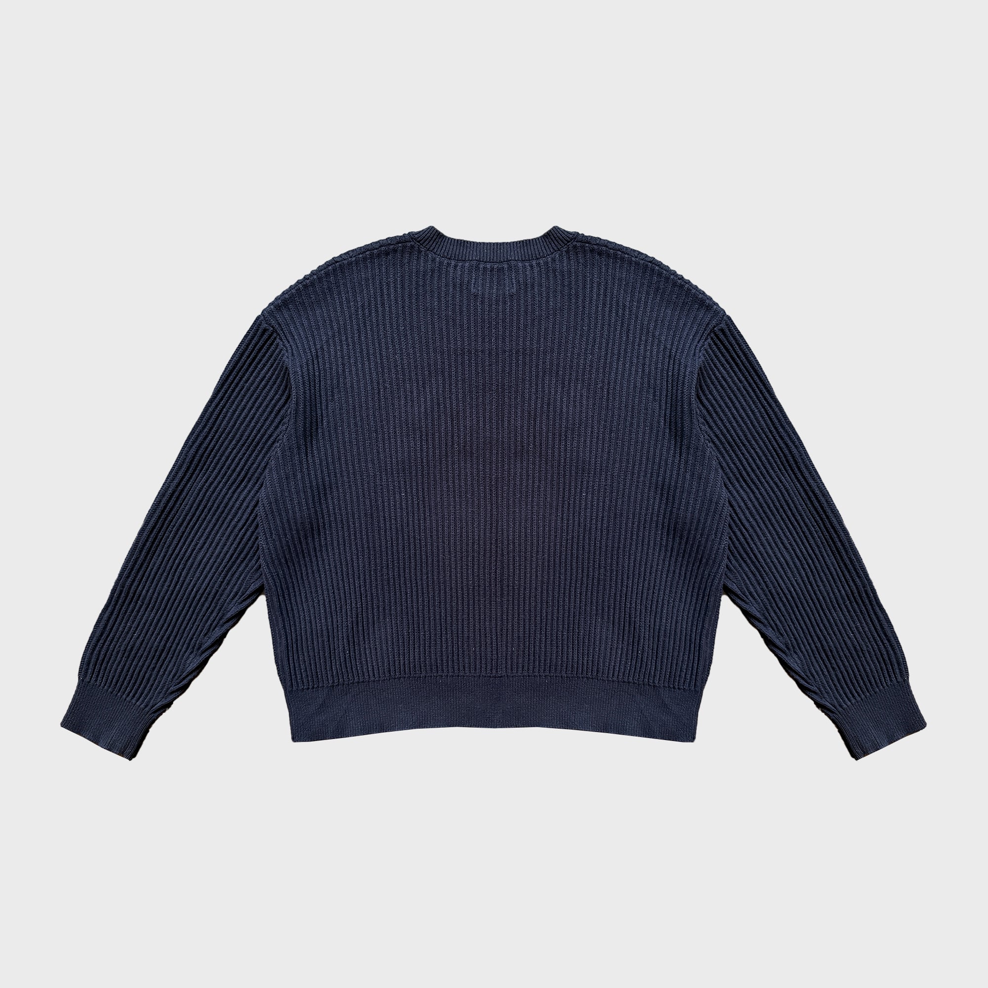 T*A様 REFOMED STADIUM KAUCHIN KNIT NAVY×B T*A様 REFOMED STADIUM KAUCHIN KNIT NAVY×B Rib Stitch Knit - Navy