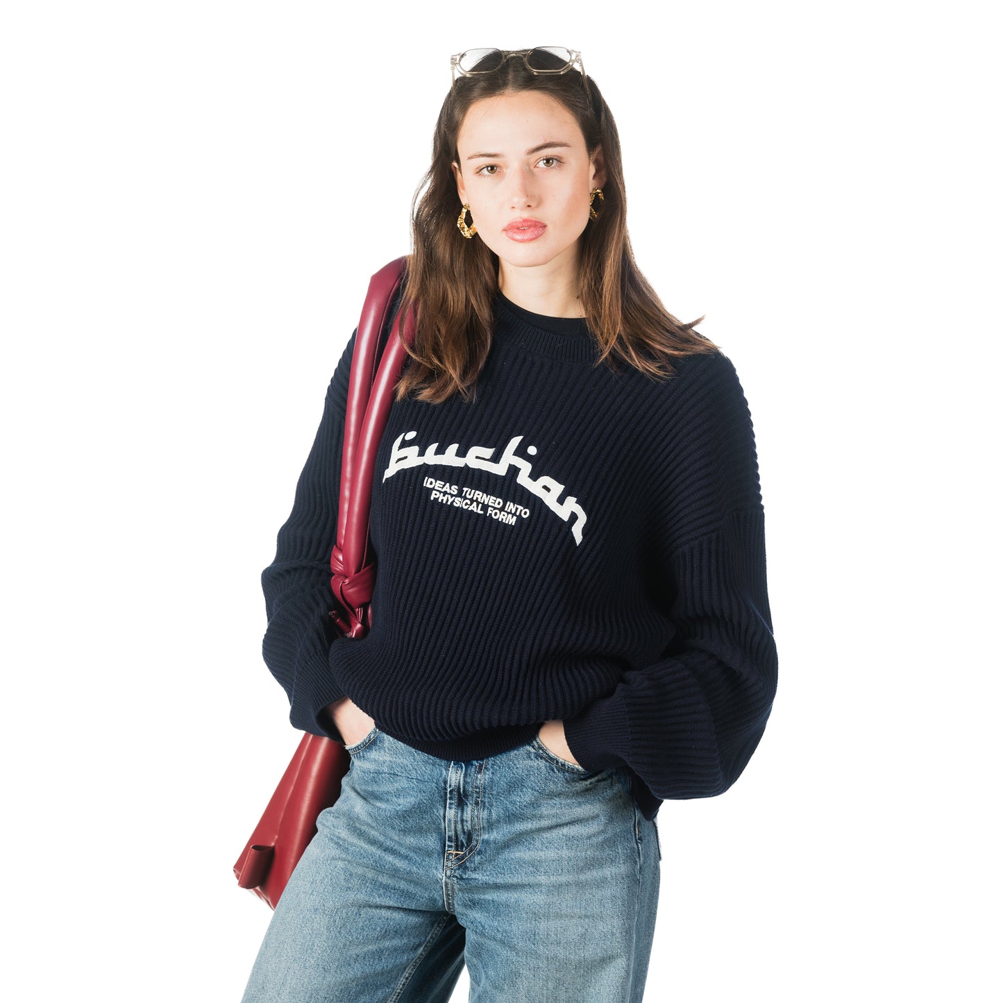 Rib Stitch Knit - Navy