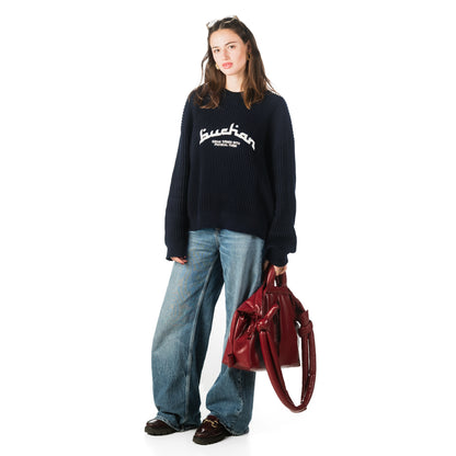 Rib Stitch Knit - Navy