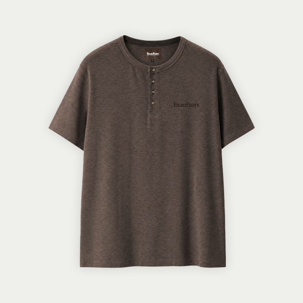 Henley T-Shirt in Brown