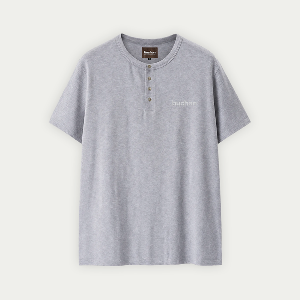 Henley T-Shirt in Grey