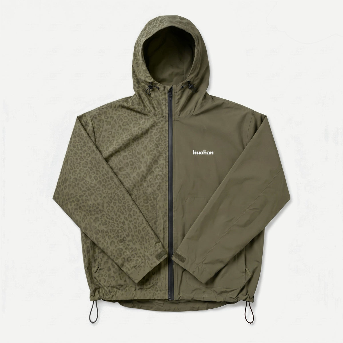 Water Reactive Cheetah Rain Jacket in Green