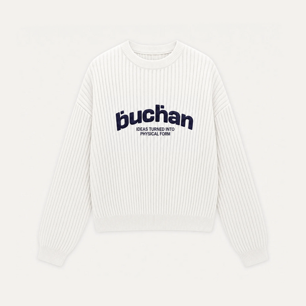 Ribbed Knit in White