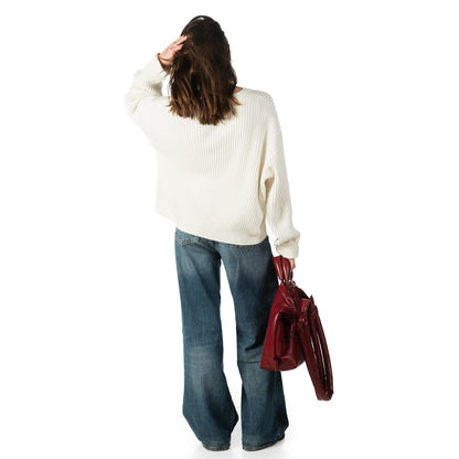 Rib Stitch Knit - White