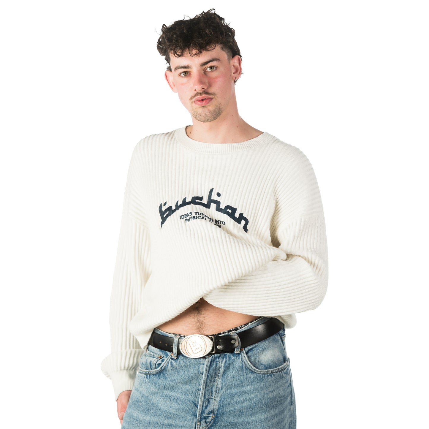 Rib Stitch Knit - White