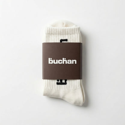 Buchan Big Logo Socks - White